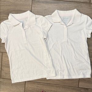Cat & Jack White Short Sleeve Polo Shirts Sz 6/6X